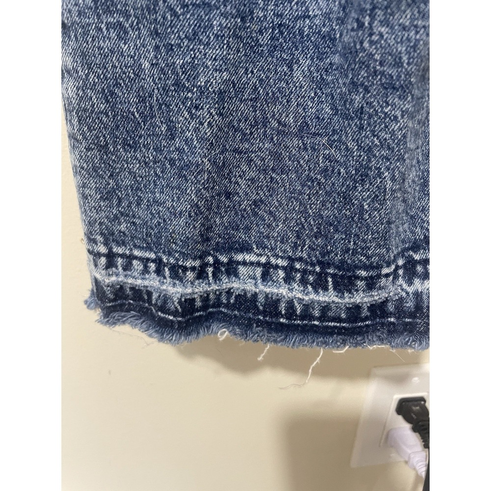 GAP 90s Loose Jeans Slouchy Y2K Grunge Pockets Medium Acid Sz 16 Raw Fringe Hem - Picture 3 of 7